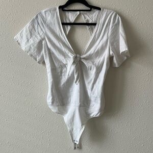 Abercrombie white short sleeve bodysuit
